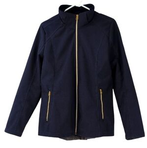 Zeroxposur navy Jacket with Gold Zippers size medium great condition .